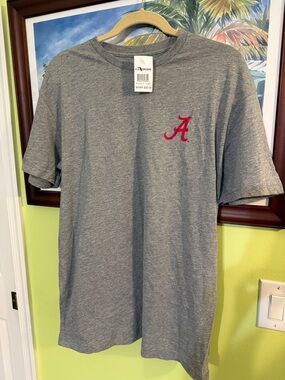 Flo Grown Gray Men’s T-Shirt with Red Alabama Logo